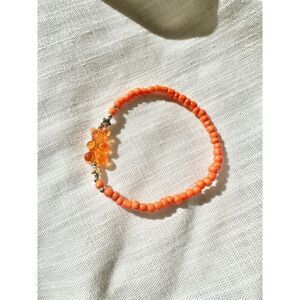 Orange gummy bear beaded bracelet